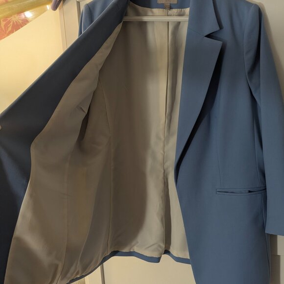 Sky Blue Open Blazer - Picture 6 of 6